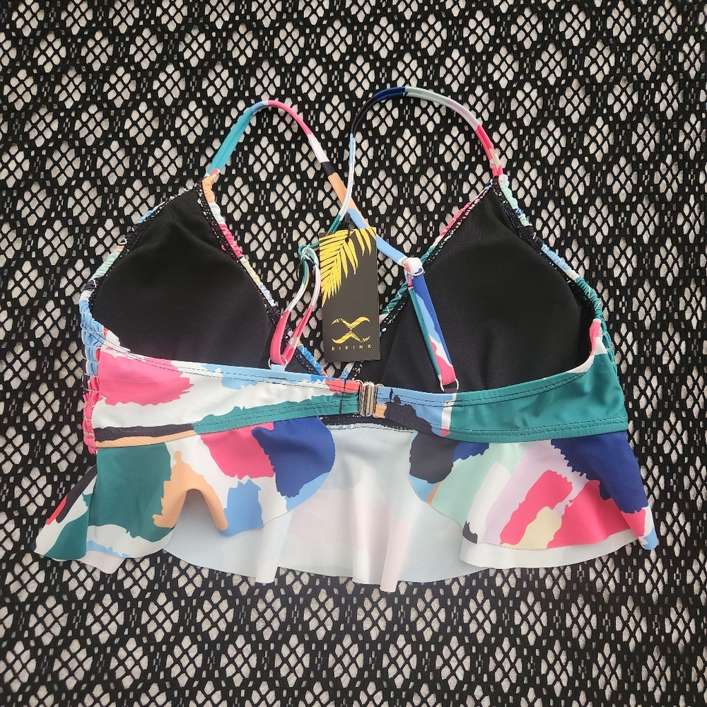Fun & Flirty Colorful Crop Top Tankini - Picture 5 of 9